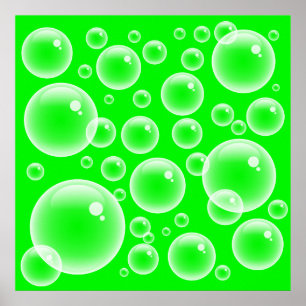 Poster Bolhas verdes