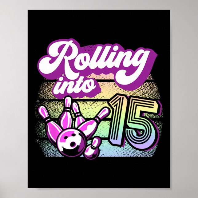 Poster Boliche A Passar Para 15 Boliches Aniversário (Frente)