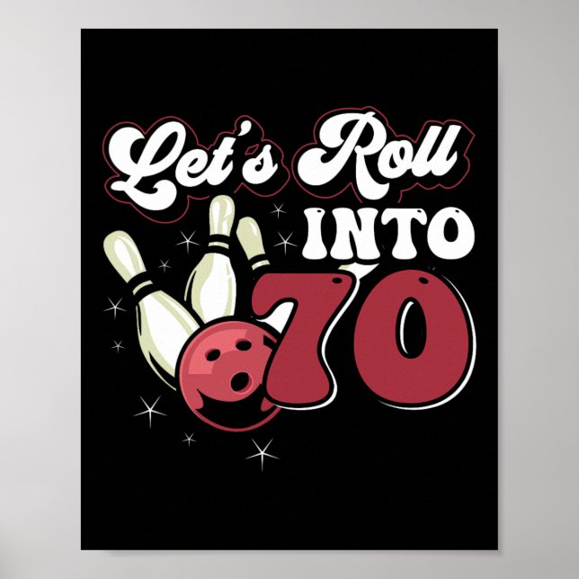 Poster Boliche A Passar Para 70 Boliches Aniversário (Frente)