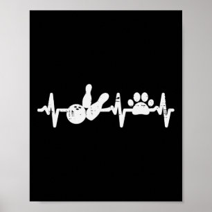Poster Boliche Cão Cachorro Cachorro Gata Pet Bowler Mulh