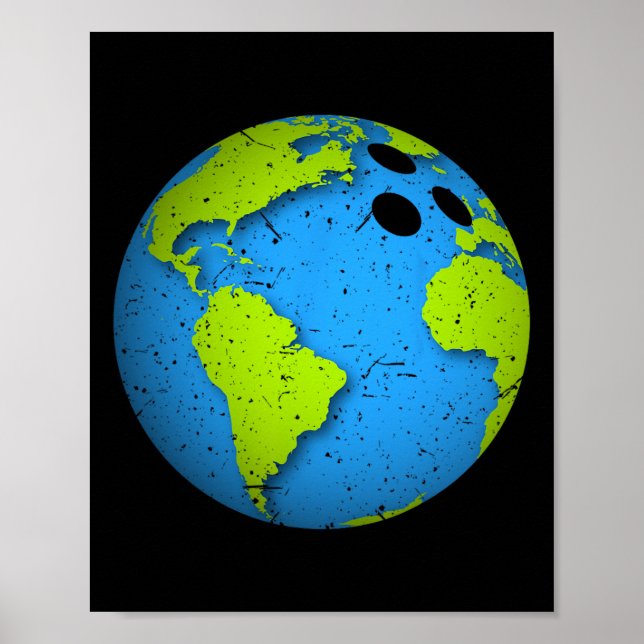 Poster Boliche da Terra Ll. Dia da Terra Favorece. Funny  (Frente)