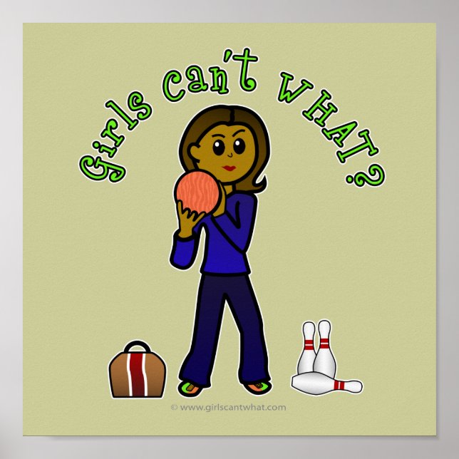 Pôster Boliche das mulheres escuras (Frente)