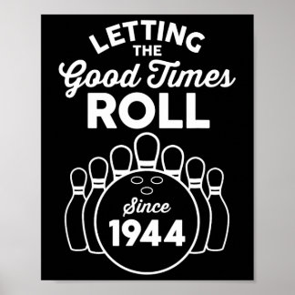 Poster boliche de aniversário de 81 anos de Bowler 81 rua