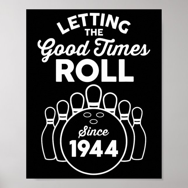 Poster boliche de aniversário de 81 anos de Bowler 81 rua (Frente)