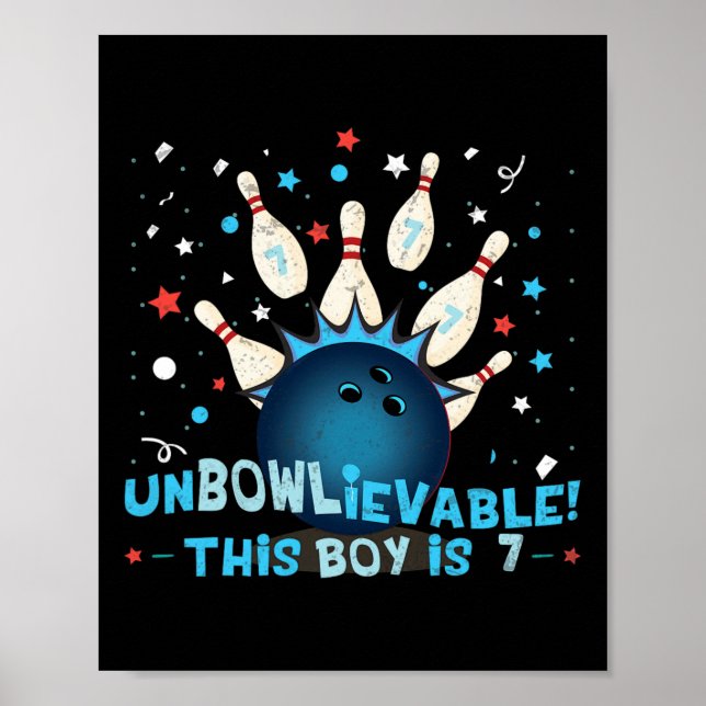 Poster Boliche De Aniversário Engraçado Passa Gráfico Par (Frente)