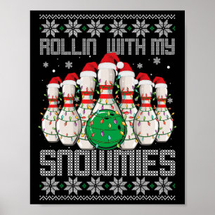 Poster Boliche De Natal Feia, Lover Bowlers Rollin Com M