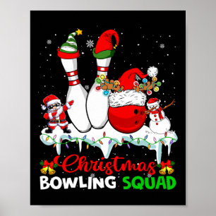 Poster Boliche de Natal Papais noeis Dabbing Elf Boliche