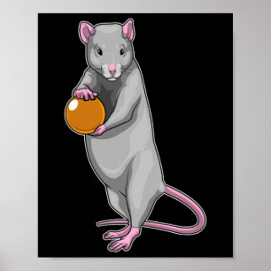 Poster Boliche de Rato Bola de Boliche Esportes