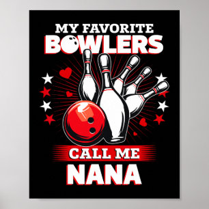 Poster Boliche Engraçada Bowler Meu Bowler Favorito Me Ch