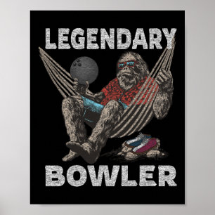 Poster Boliche Engraçada Dizendo Legendário