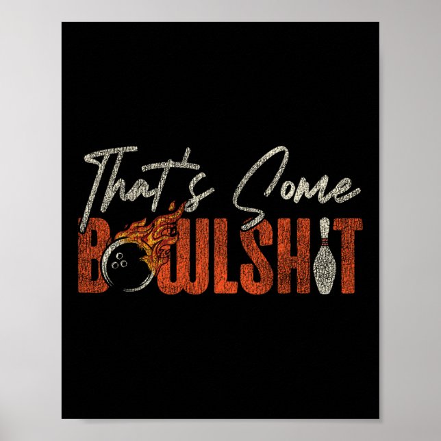 Poster Boliche engraçada, é um pouco de Bowl (Frente)