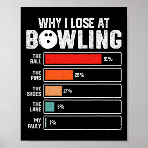 Poster Boliche Engraçada Homens Mulheres Crianças Por Que