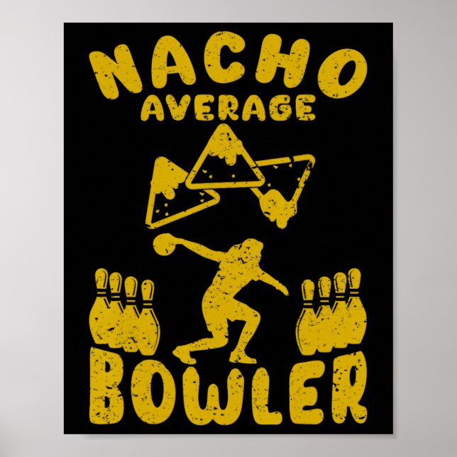 Poster Boliche Engraçado Nacho Média Bowler Cinco De Mayo (Frente)