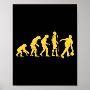 Poster Boliche Evolutiva Humana Engraçada Bowler Men Mulh