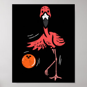 Poster Boliche Flamingo Boliche Jogador Meninos Miúdos Mi