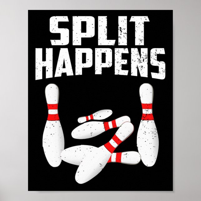 Poster Boliche Lover Shirt Split Acontece Homens Mulheres (Frente)