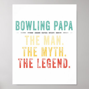 Poster Boliche Papa Dia de os pais Presente