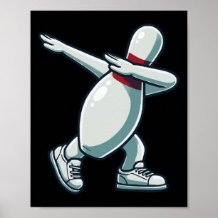 Poster Boliche Pin Dabbing Funny Bowler Boliche Lover Sar