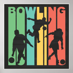 Pôster Boliche retro