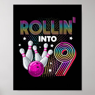Poster Boliche Rollin no 9 9º aniversário