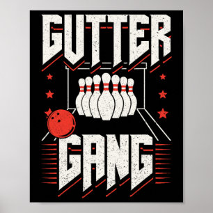Poster Boliche Team Pins ataca gangue de sarjeta