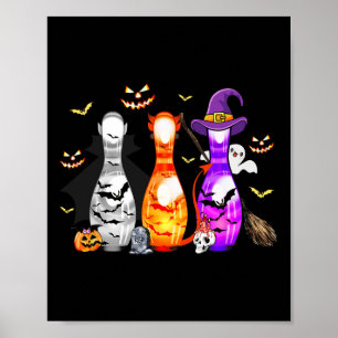 Poster Boliches bonitas na fantasia do Dia das Bruxas