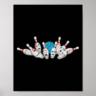 Poster Boliches De Cartografia Boliches Assustadas Pins E
