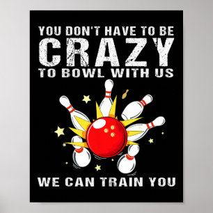 Poster Boliches Engraçadas Para Mulheres Boliches De Bowl