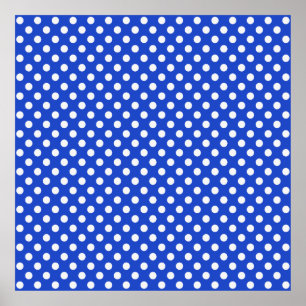Poster Bolinhas da combinação real azul por STaylor