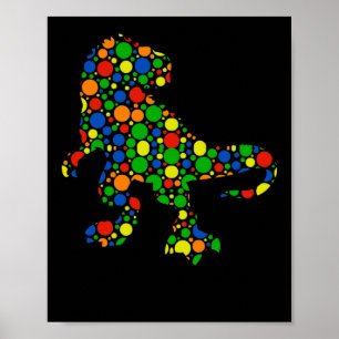 Poster Bolinhas T Rex Dinossauro Setembro 15 Dot