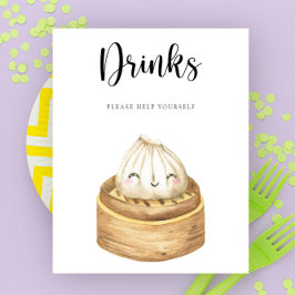 Poster Bolinho chinês - Bebidas sirva-se