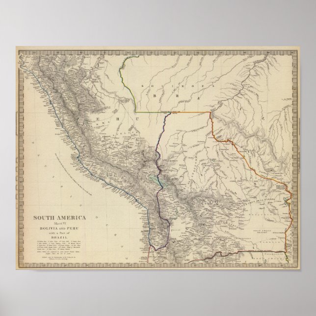 Pôster Bolívia, Peru, Brasil (Frente)