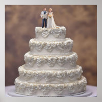 Bolo Branco De Casamento De Cinco Camadas Com Casa