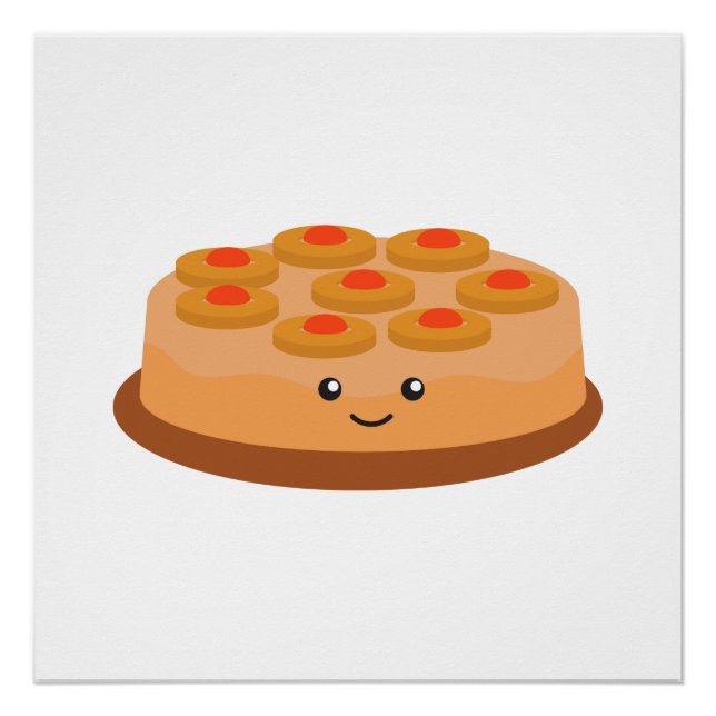 Pôster Bolo de ananás de cima para baixo (Frente)