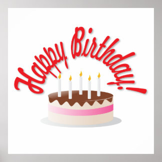 Pôster Bolo de aniversário