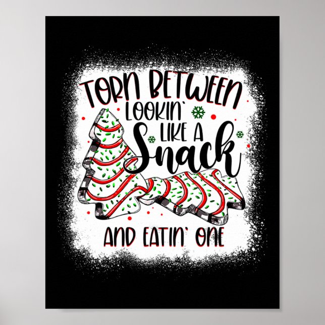 Poster Bolo de Árvore de Natal Rasgado entre Olhar como u (Frente)