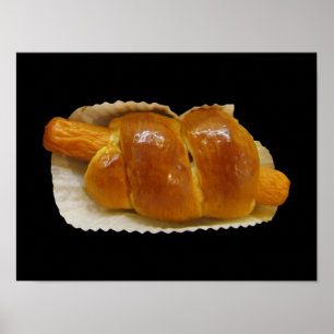 Pôster Bolo de cachorro quente... Comida do Deserto Asiá