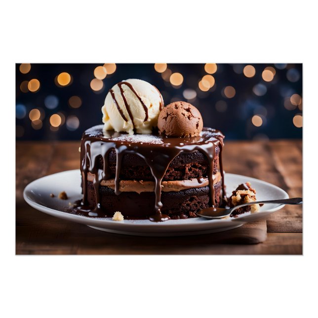 Pôster Bolo de Chocolate (Frente)