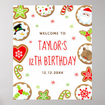 Bolo de Natal Aniversário Placa de Boas-Vindas Ver