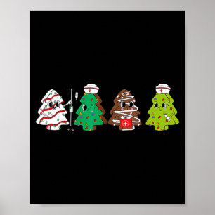 Poster Bolo De Natal Da Fisioterapia Árvore Enfermeira Xm
