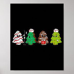 Poster Bolo De Natal De Fisioterapia Árvore Enfermeira Xm