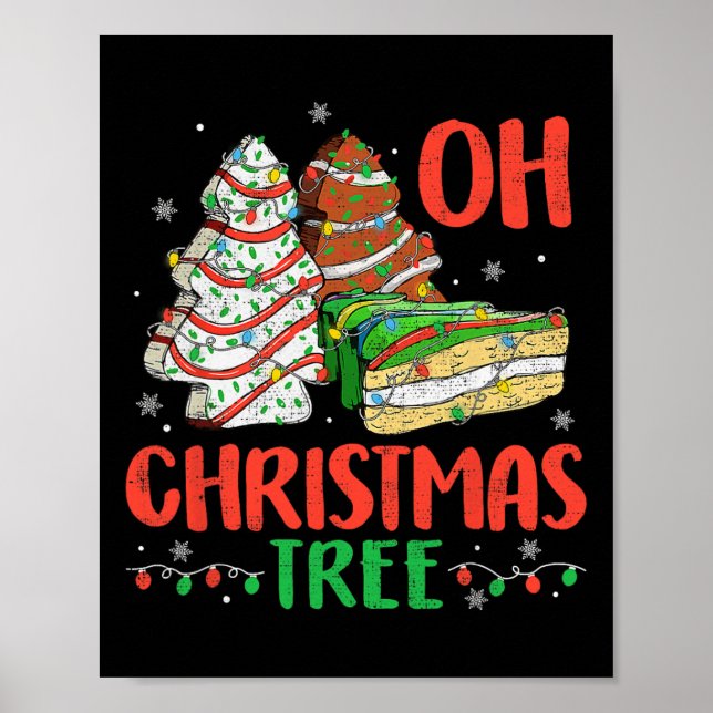 Poster Bolo de Natal Groovy Oh Christmas Tree Debbie Beck (Frente)