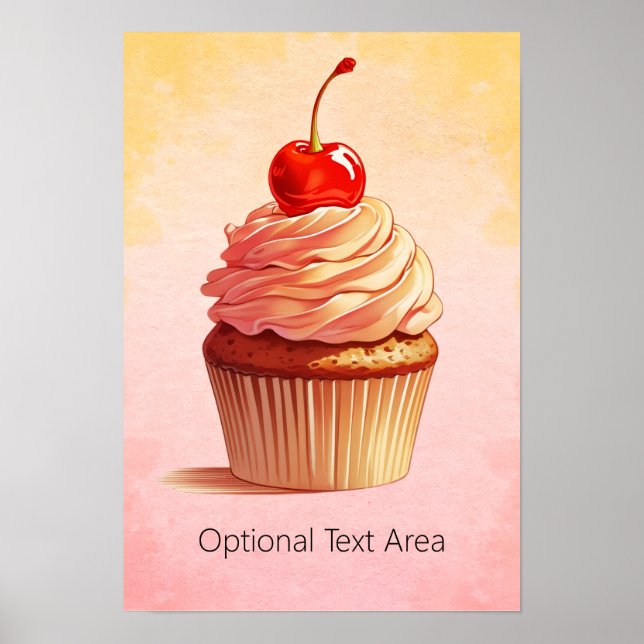 Poster Bolo de Pastel Adorável  (Frente)