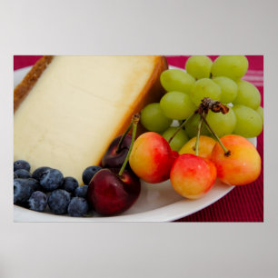 Poster Bolo de queijo com fruta