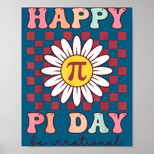 Poster Bolo Irracional do Dia do Pi Feliz e Fofo