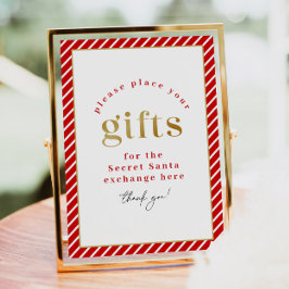 Poster Bolsa de Presente para Papais noeis Secretos do Fe