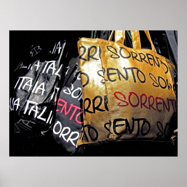 Poster Bolsas de mão em Sorrento, Itália (Frente)