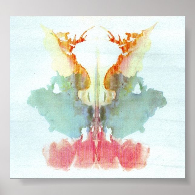 Pôster Bolsas de Tinta de Teste de Rorschach Placa 9 (Frente)