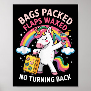 Poster Bolsas Embaladas Flaps Enroladas Viagem Engraçadas