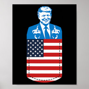 Poster Bolso do Dedo do Meio de Trump 2020 Eleição EUA Re